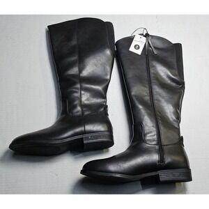 Universal Thread Brisa Black Tall Riding Boots Wide Calf Womens 9 WC New